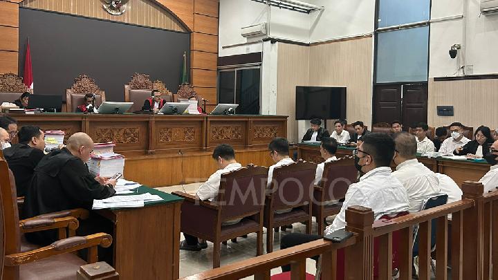 Sidang pemeriksaan saksi kasus judi online (judol) Kementerian Komunikasi dan Digital di Pengadilan Negeri Jakarta Selatan 23 Juni 2025. Tempo/Nabiila Azzahra A.
