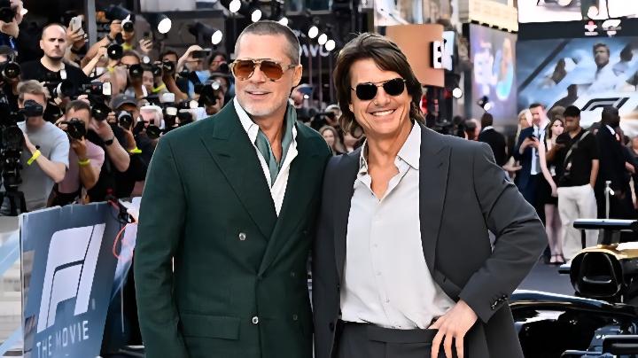 Brad Pitt dan Tom Cruise Reuni di Karpet Merah Film F1, Tampil Kharismatik di Usia 60-an