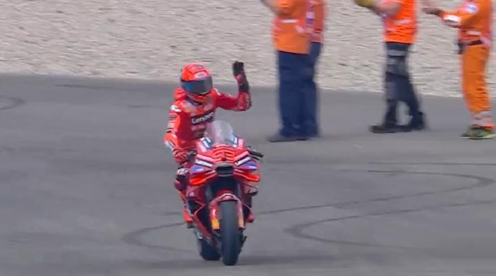 Hasil Sprint Race MotoGP Belanda: Marc Marquez Juara, Quartararo Jatuh