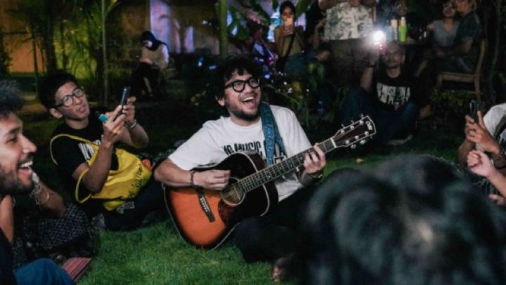 Musisi Kunto Aji ikut bergabung dalam lokakarya dan Workshop musisi peduli krisis iklim di Ubud, Bali 23-38 Juni 2025. Dok. Panitia Workshop Krisis Iklim 2025.