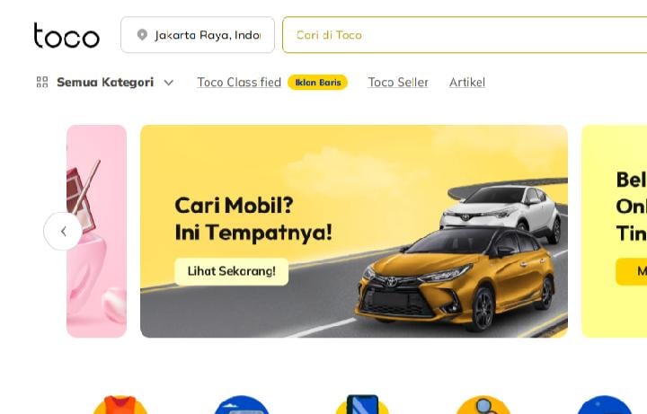 Tampilan Toco.id, platform e-commerce yang baru dirilis pada Agustus 2024 (Dok. Toco.id) 