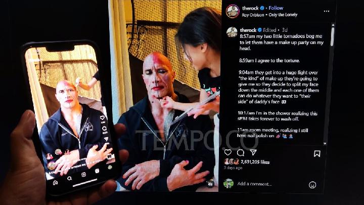 Dwayne Johnson Kalah Akibat Gaya Rambut Unik dari Kedua Putrinya: Lucu dan Menggemaskan!