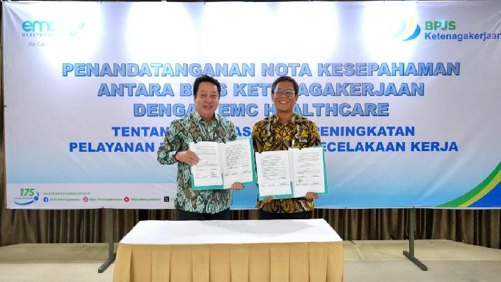 Perluas Jangkauan Pelayanan, BPJS Ketenagakerjaan dan EMC Healthcare Teken MoU