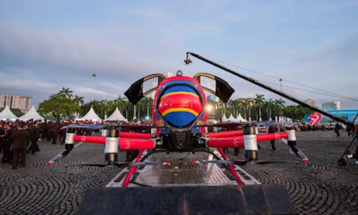 EHang 216-S Diperkenalkan sebagai Drone Patroli Otonom Pertama Polri