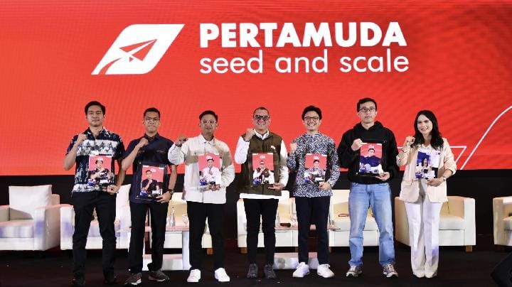 Sejumlah narasumber dan finalis memaparkan ide bisnis di Business Talkshow Pertamina Goes to Campus (PGTC) 2025 bertema From Zero to Hero: Creating Impactful Business di Grha Pertamina, Jakarta, Jumat, 11 Juli 2025. Dok. Pertamina