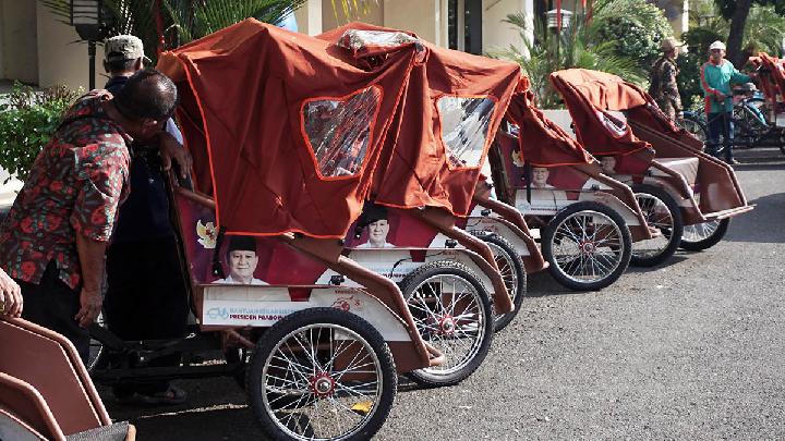 Becak listrik pemberian Presiden Prabowo Subianto di Kota Pekalongan, Jawa Tengah, 17 Juli 2025. Antara/Harviyan Perdana Putra