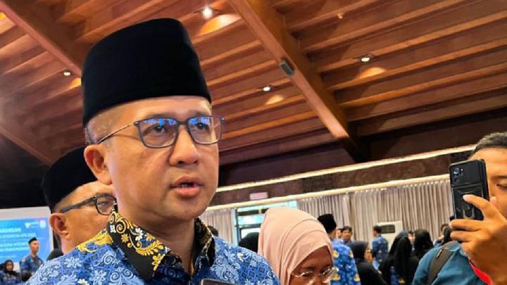 Menteri Transmigrasi, Muhammad Iftitah Sulaiman Suryanagara dalam acara Pencanangan Survei Penilaian Integritas KPK 2025 Pembangunan Zona Integritas Kementerian Transmigrasi di Jakarta, 17 Juli 2025. Antara/Harianto