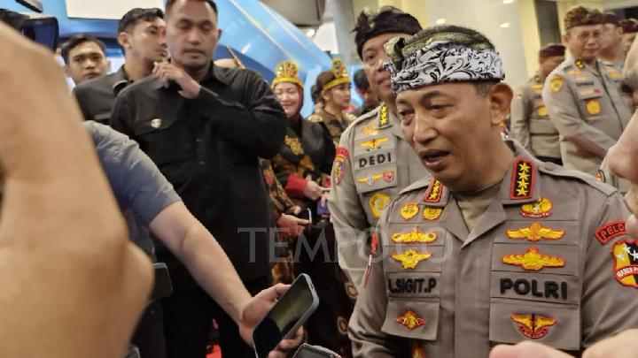 Kapolri Jenderal Listyo Sigit Prabowo di Sekolah Tinggi Ilmu Kepolisian, Jakarta Selatan, Selasa 22 Juli 2025. Tempo/Hammam Izzuddin