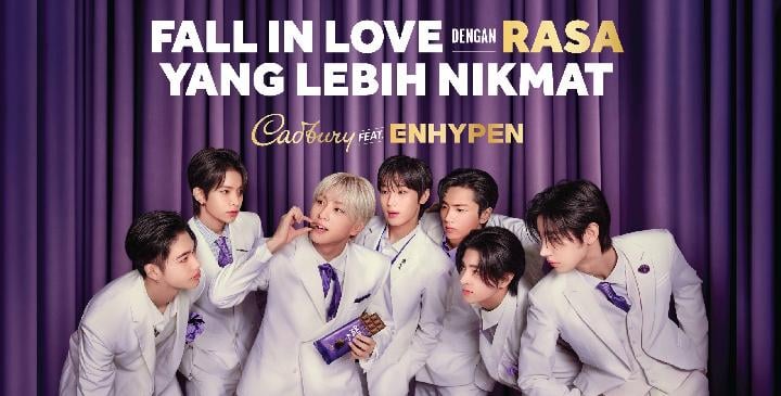 Brand Cokelat ternama, Cadbury Dairy Milk berkolaborasi dengan boygroup BELIFT LAB, ENHYPEN. Foto: Mondelez