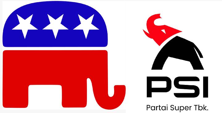 Beda Gajah dalam Logo PSI dan Partai Republik Amerika Serikat