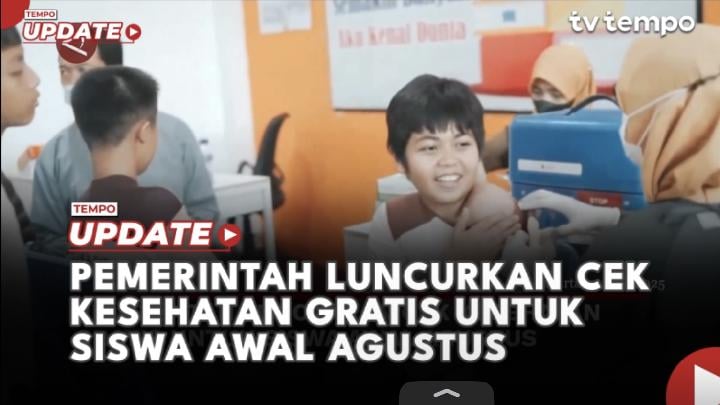 Berita Baik! Cek Kesehatan Gratis untuk Siswa Dimulai Agustus 2025: Deteksi Dini, Generasi Sehat!