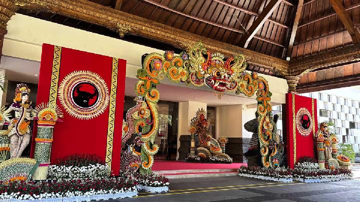Area Kongres VI Partai Demokrasi Indonesia Perjuangan (PDIP) di Bali Nusa Dua Convention Center, Kuta Selatan, Badung, Bali, 1 Agustus 2025. Tempo/Ervana