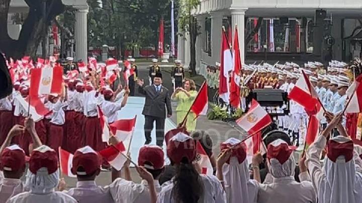 Prabowo Welcomes President of Peru at Merdeka Palace