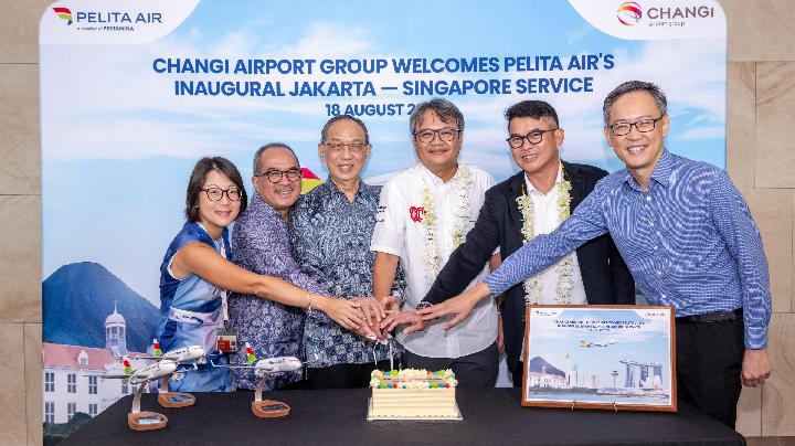 Pelita Air Resmikan Penerbangan Internasional Perdana ke Singapura