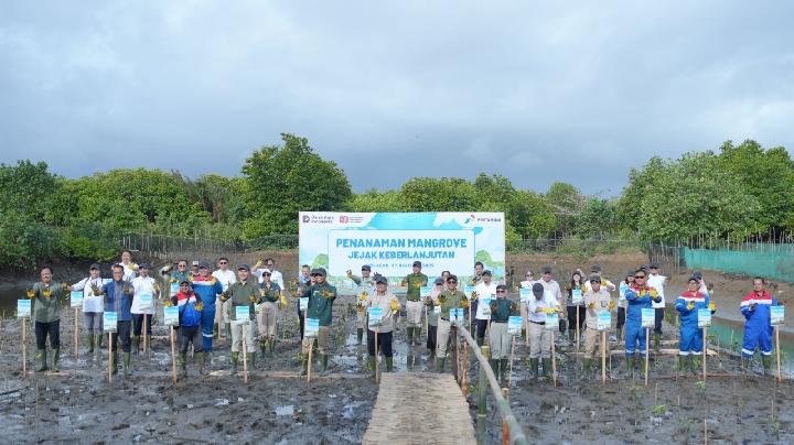 Pertamina Konsisten Jaga Lingkungan dengan Tanam 800 Pohon Mangrove