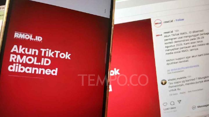 Akun TikTok Rmol.id Diblokir usai Unggah Konten Demo