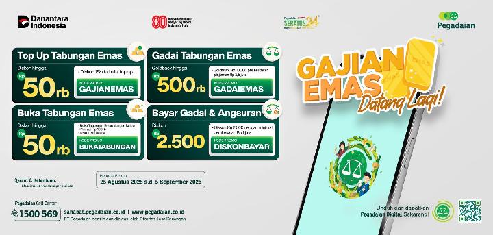 Banyak Promo Gajian Emas Pegadaian Digital Bikin Untung