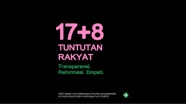 Ramai 17+8 Tuntutan Rakyat di Media Sosial, Lihat Arti dan Isinya