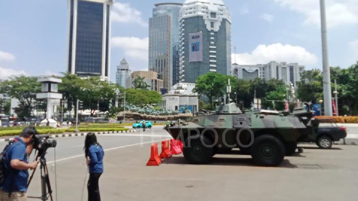 Situasi Terkini Kawasan Patung Kuda Menjelang Demo Buruh