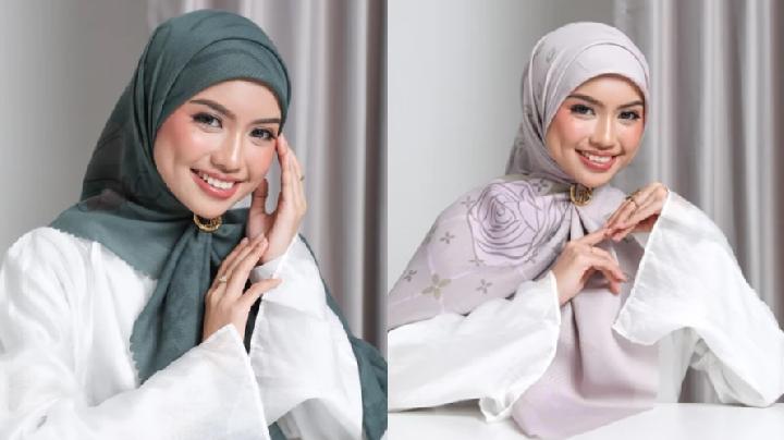 Cek 5 Koleksi Scarf Segi Empat ZM Zaskia Mecca dengan Motif Alam
