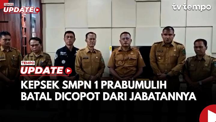 Müdürün kaldırılması konusunun Prabumulih Belediye Başkanı