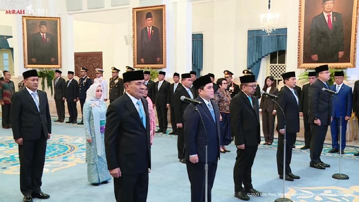 Prabowo Subianto Inaugurates Erick Thohir as Minister of Youth and Sports