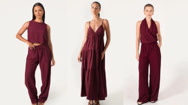 Jadilah Pusat Perhatian dengan Outfit Wine Textured dari Bamboo Blonde
