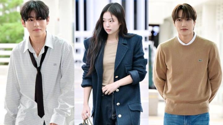Bikin Heboh, V BTS, Jennie BLACKPINK, dan Kai EXO Kompak Terbang ke Paris Fashion Week!