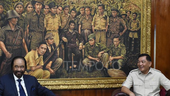 Bertemu Sjafrie, Surya Paloh: Bahas Dukungan NasDem ke Pemerintah