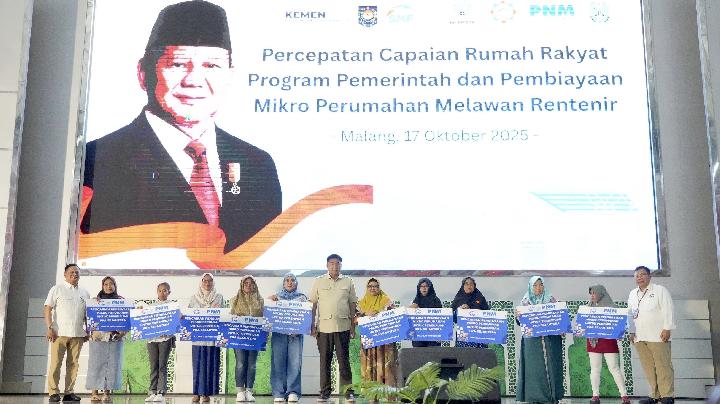 PNM dan Menteri PKP Salurkan Pembiayaan Rumah Usaha Nasabah Mekaar di Malang