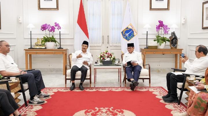 Bertemu Pramono, Gus Ipul Bahas Konsolidasi Data hingga Sekolah Rakyat