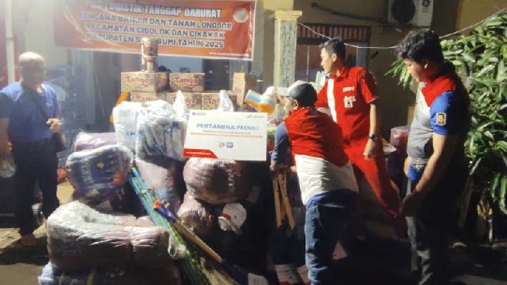 Pertamina Peduli Salurkan Bantuan untuk Korban Banjir Bandang dan Longsor di Sukabumi