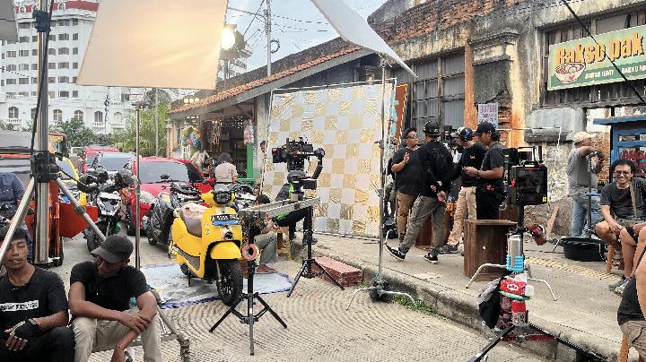Suasana lokasi syuting iklan di Kawasan Wisata Kota Tua Jakarta. Dok. Pemprov Jakarta