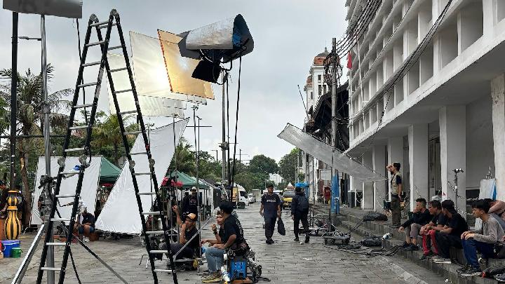 Suasana lokasi syuting iklan di Kawasan Wisata Kota Tua Jakarta. Dok. Pemprov Jakarta