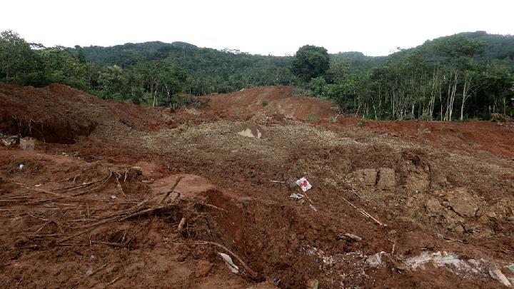 Cilacap heyelanından etkilenen alan 6,5 hektara ulaştı