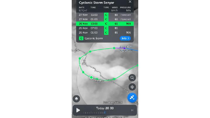 Tracking Tropical Cyclone Senyar's Path After Making Landfall in Aceh