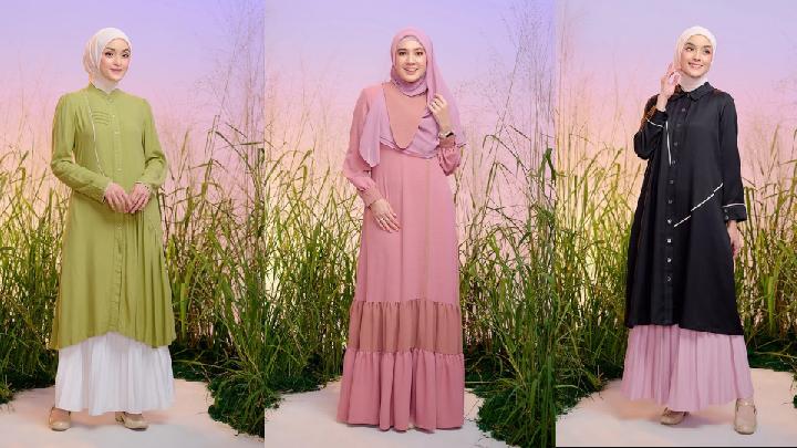 Koleksi Dress dan Gamis Monokhei yang Manis dengan Nuansa Soft Tone