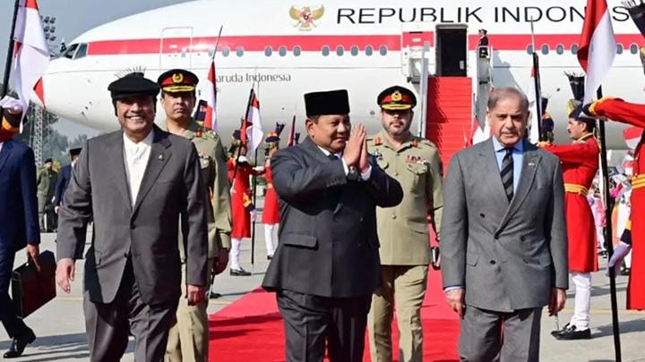 Prabowo Pakistan’a Geldi, Cumhurbaşkanı ve Başbakan Tarafından Karşılandı