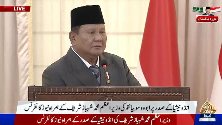 Pakistan’da Prabowo, Gazze ihtilafını çözmek için iki devletli çözüme değindi