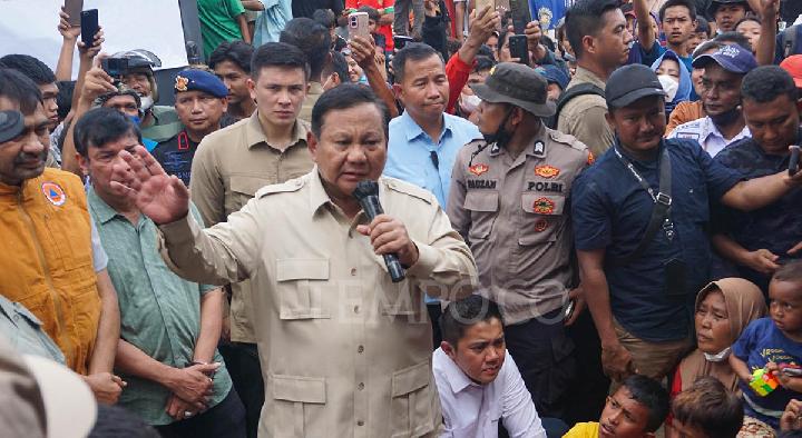Prabowo, Sumatra’daki sel mağdurlarından sabırlı olmalarını istedi