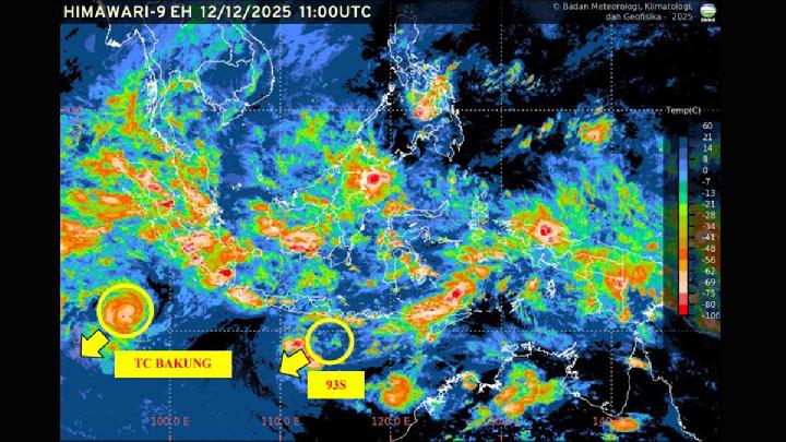 Indonesia Issues Weather Warnings as Cyclone Bakung Forms in Indian Ocean