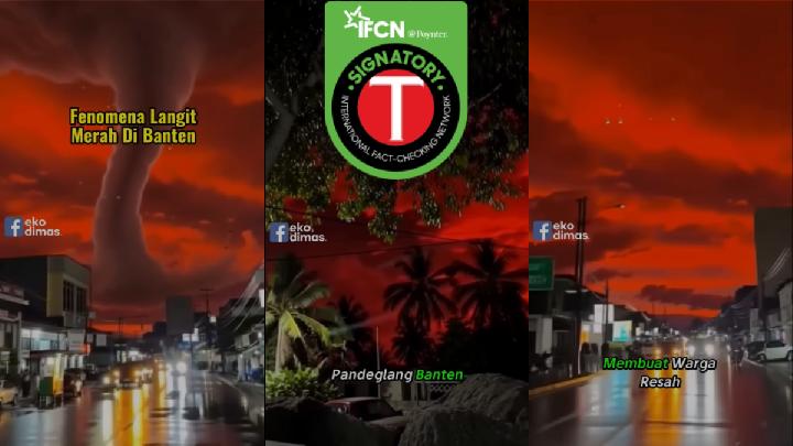 Fact Check: AI-Generated Video Falsely Shows Tornado Under Red Sky in Pandeglang