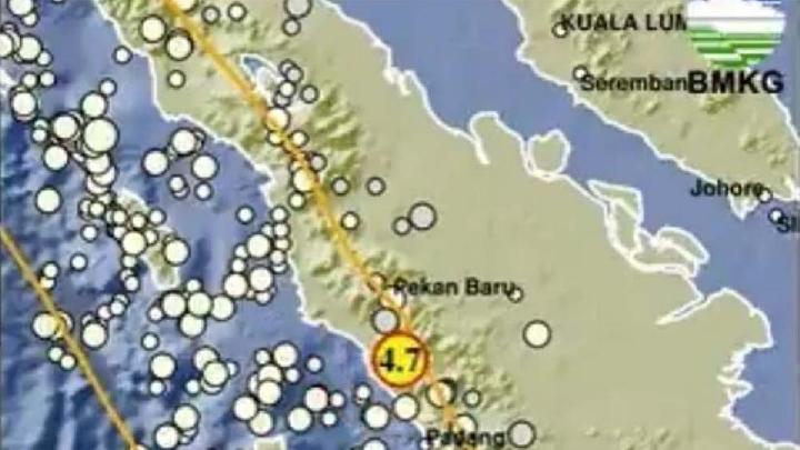BMKG Records 17 Aftershocks After M4.7 Tremor in Indonesia's West Sumatra