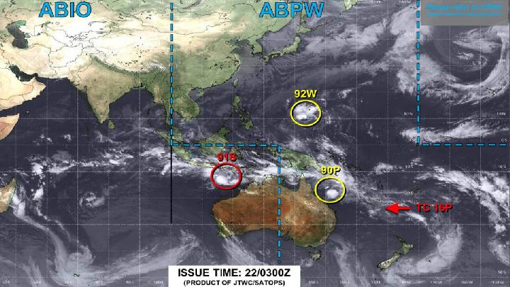 BRIN Warns of Extreme Weather as Cyclone Seed 91S Hurls Toward NTT