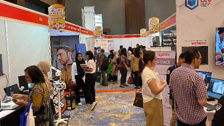 Suasana Medan Hospital Expo ke-13 yang digelar di Santika Premiere Dyandra Hotel and Convention Medan, Sumatra Utara, pada 2025/Medan Hospital