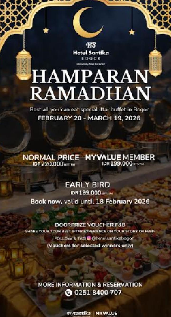 Iftar dengan Hamparan Ramadan di Hotel Santika Bogor