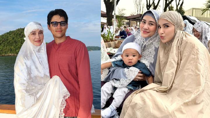 10 Potret Artis Bermukena Saat Salat Idul Fitri 2026, Simpel Bersahaja