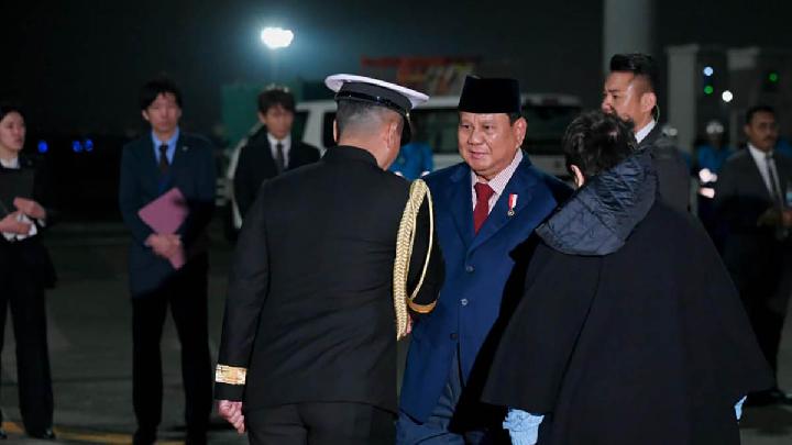 Prabowo Arrives in Japan, Set for Talks with Emperor and PM