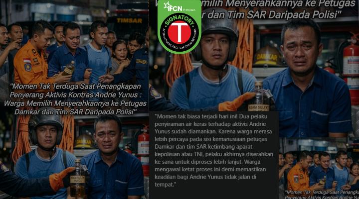 Menelisik Foto Satire Tim SAR Bekuk Penyiram Andrie Yunus