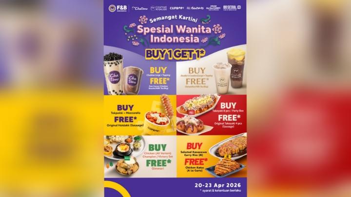 Sambut Hari Kartini 2026: Ada Promo Gratis dari Chatime hingga Gindaco